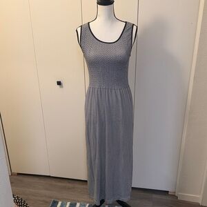 Chic Black and White Striped Maxi Dress